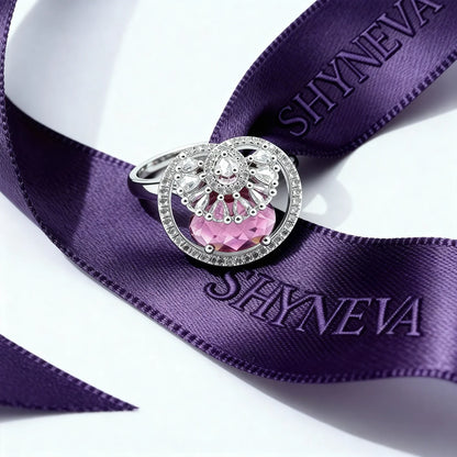 Shyneva Roselle Bloom Silver Ring rhodium plated jewellery | Premium Gift Ring