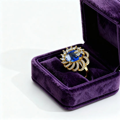 Shyneva Velvet Spark Silver Ring AD stone ring | Premium Gift Ring