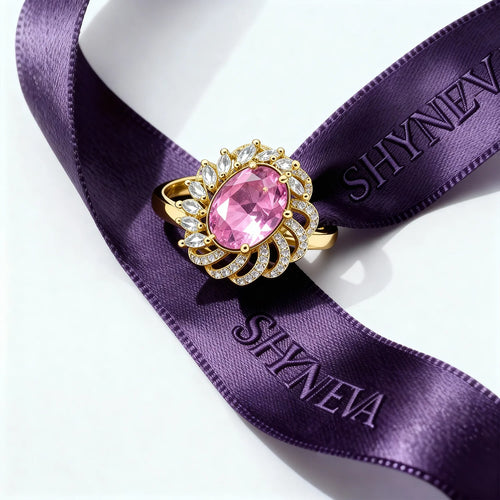 Shyneva Celestial Charm Ad Ring AD jewellery | Adjustable Ring For Women