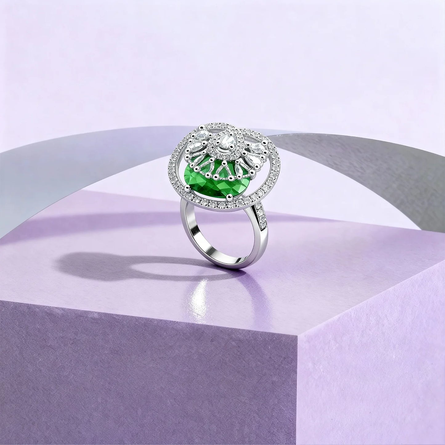 Shyneva Gleaming Starburst Ad Ring AD stone ring | Premium Gift Ring