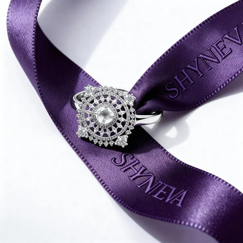 Shyneva Blossom Radiance Ad Ring AD stone ring | Adjustable Ring For Women