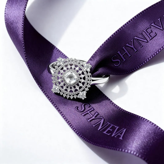 Shyneva Blossom Radiance Ad Ring AD stone ring | Adjustable Ring For Women