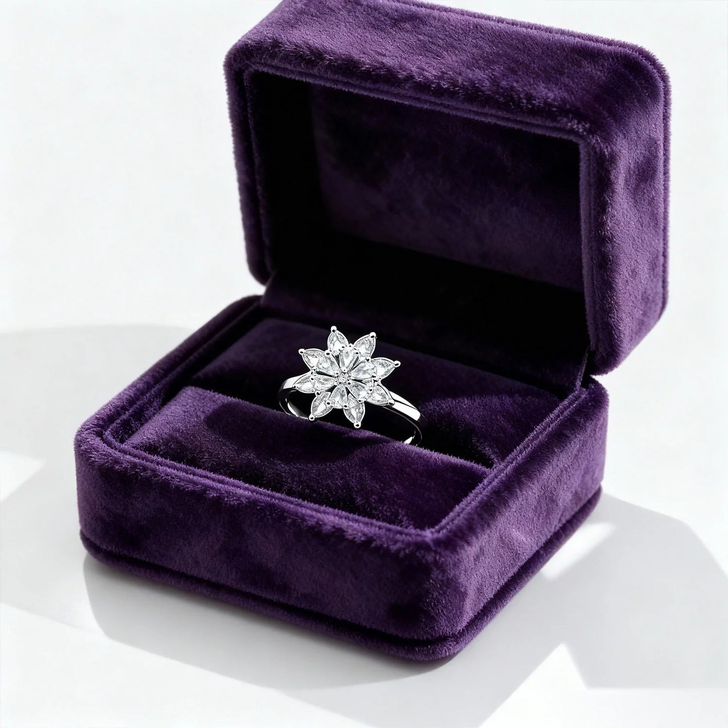 Shyneva Pearl Dazzle Ad Ring rhodium plated jewellery | Daily Wear Ring