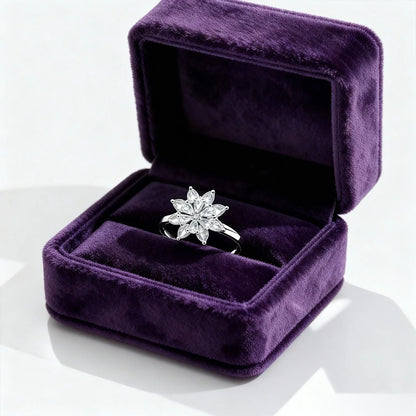 Shyneva Pearl Dazzle Ad Ring rhodium plated jewellery | Daily Wear Ring