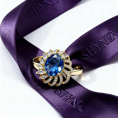 Shyneva Velvet Spark Silver Ring AD stone ring | Premium Gift Ring