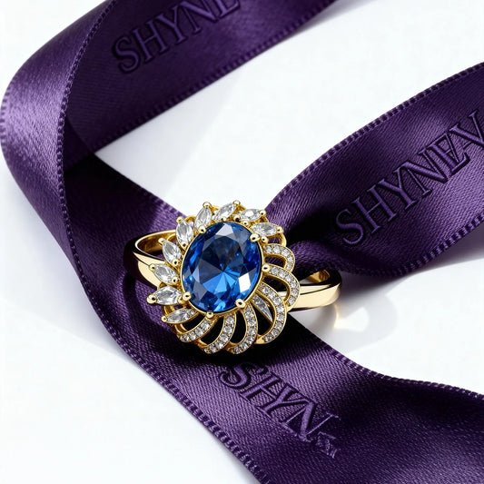 Shyneva Velvet Spark Silver Ring AD stone ring | Premium Gift Ring