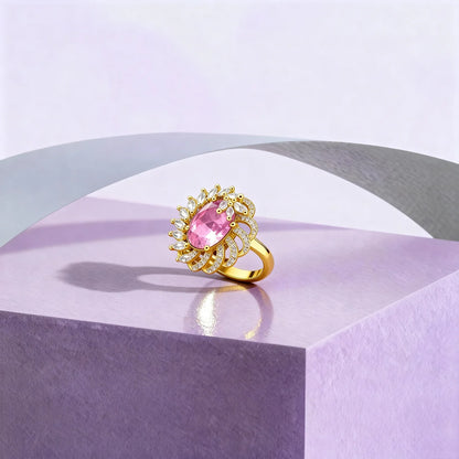 Shyneva Celestial Charm Ad Ring AD jewellery | Adjustable Ring For Women