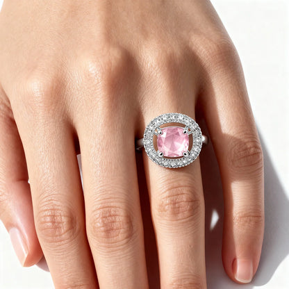 Infinity Loop Design Rodium Plated Silver Ring with AD Stones | Women’s Daily Wear & Party Wear Jewellery