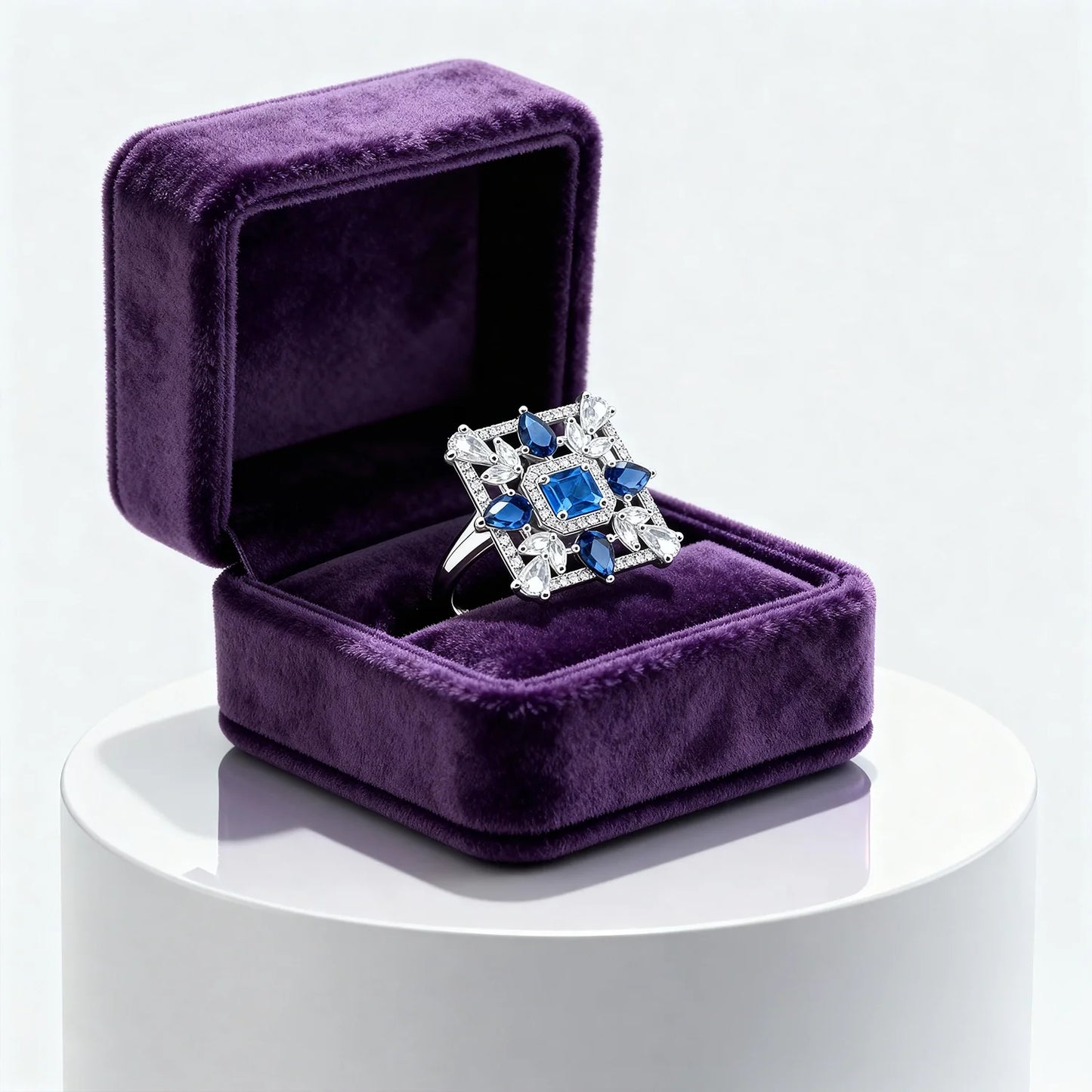 Heart Shape Design Rodium Plated Silver Ring with AD Stones | Women’s Daily Wear & Party Wear Jewellery