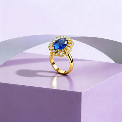 Shyneva Velvet Spark Silver Ring AD stone ring | Premium Gift Ring