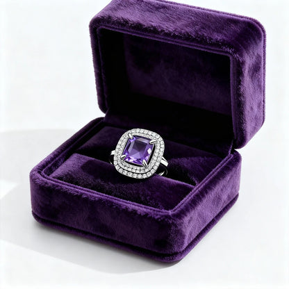 Shyneva Amora Blush Ad Ring rhodium plated silver jewellery | Adjustable Ring For Women