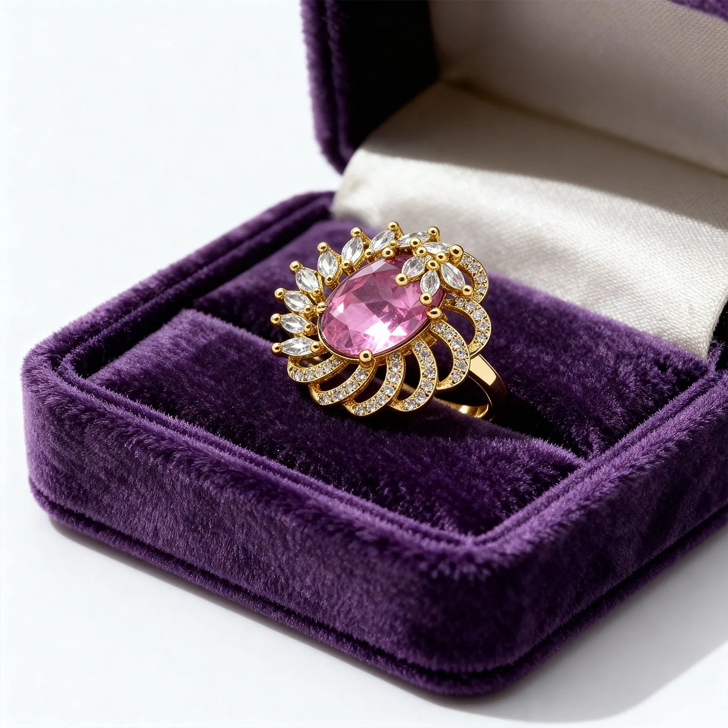 Shyneva Celestial Charm Ad Ring AD jewellery | Adjustable Ring For Women