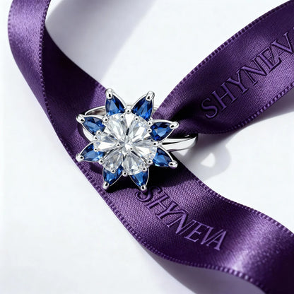 Shyneva Eternal Petal Silver Ring AD jewellery | Daily Wear Ring