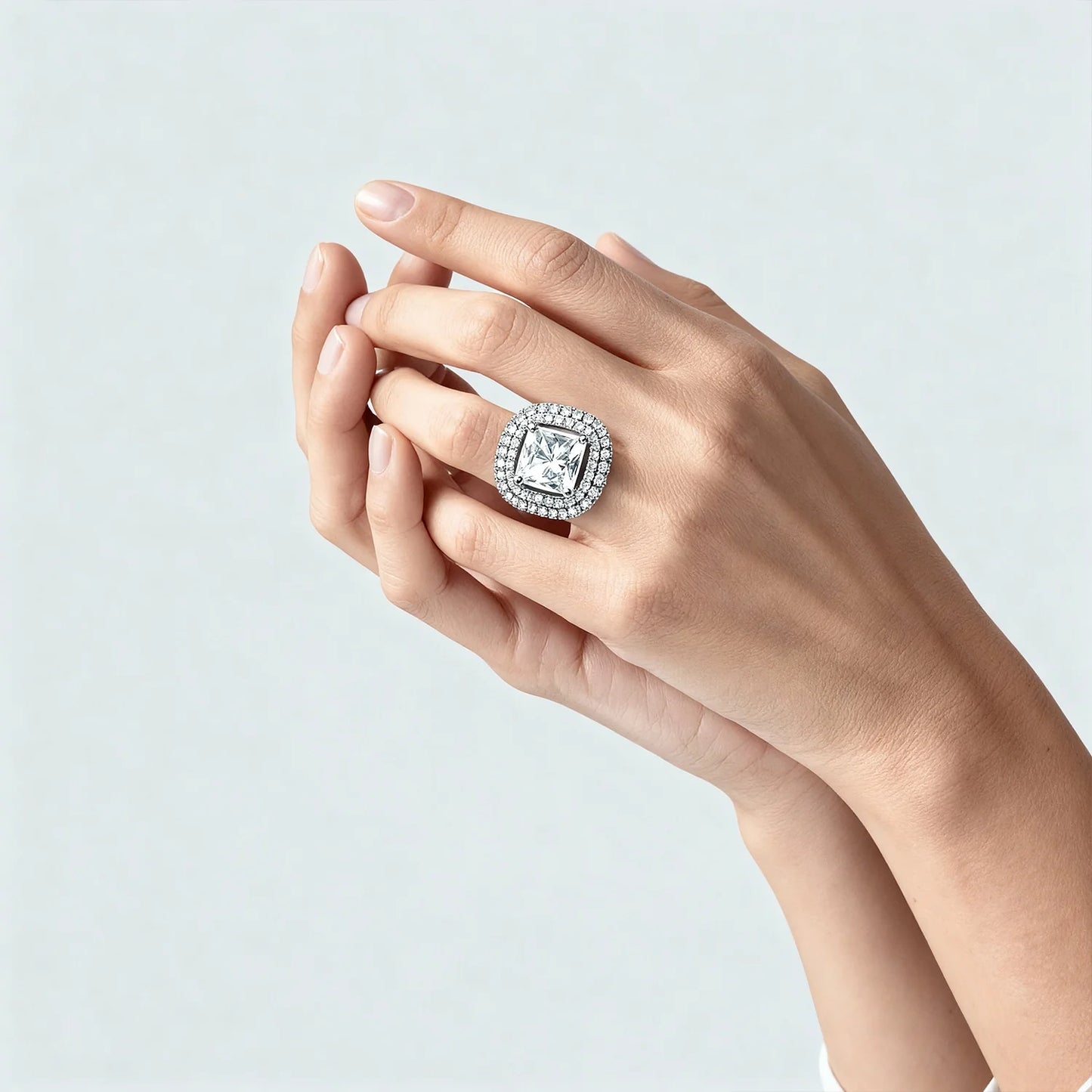 Floral Design Rodium Plated Silver Ring with AD Stones | Women’s Daily Wear & Party Wear Jewellery